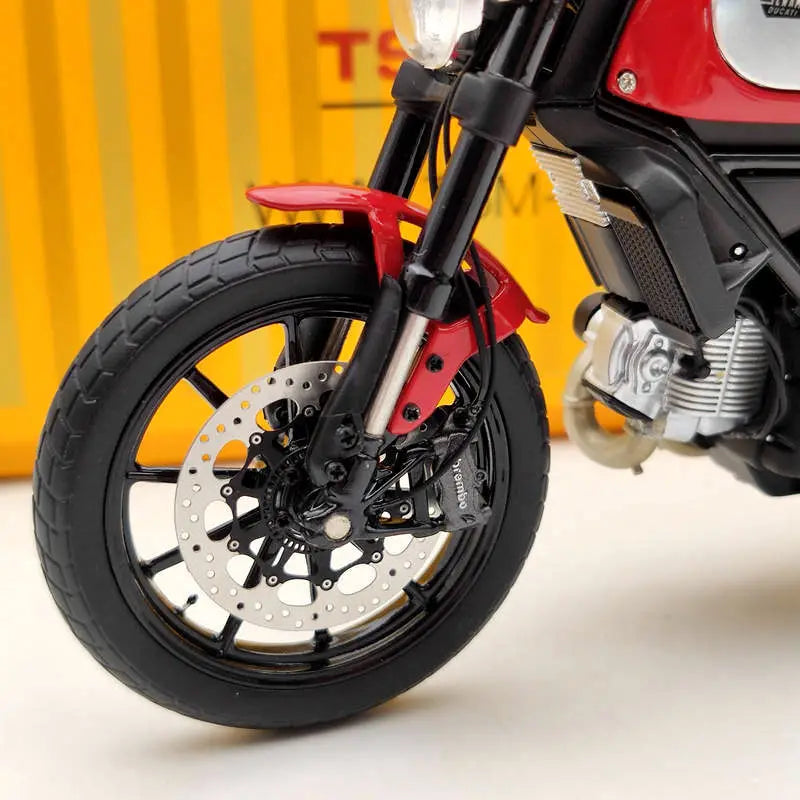 TSM 1:12 Diecast Models for D~Cati Scrambler Icon 803CC 2015 Rosso TSMMC004 Red Motorcycle Collection Toys Gift