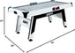 72'' Indoor High-Gloss Air Powered Hockey Arcade Game Table with Table Tennis Conversion Top, LED Scorer with Sounds, and Accessory Holder
