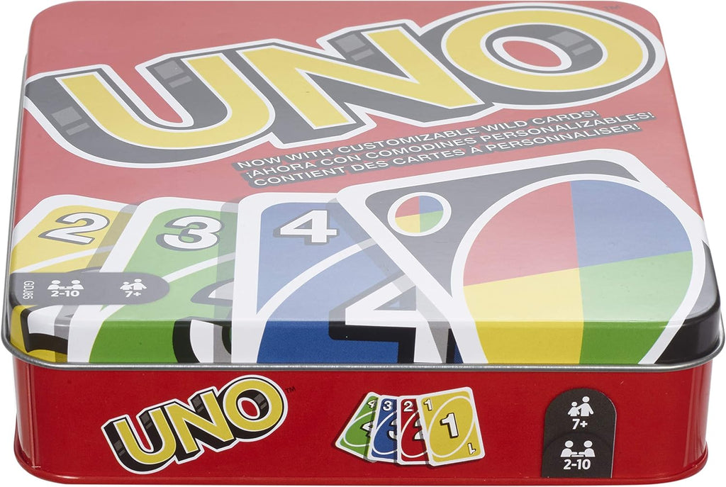 Mattel Games UNO Card Game for Kid, Adult & Family Nights & Parties, Travel & Vacations, Color Blind Accessible & Customizable Deck (Amazon Exclusive)