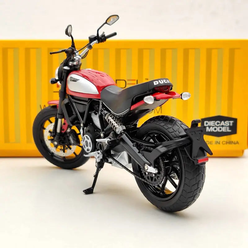 TSM 1:12 Diecast Models for D~Cati Scrambler Icon 803CC 2015 Rosso TSMMC004 Red Motorcycle Collection Toys Gift