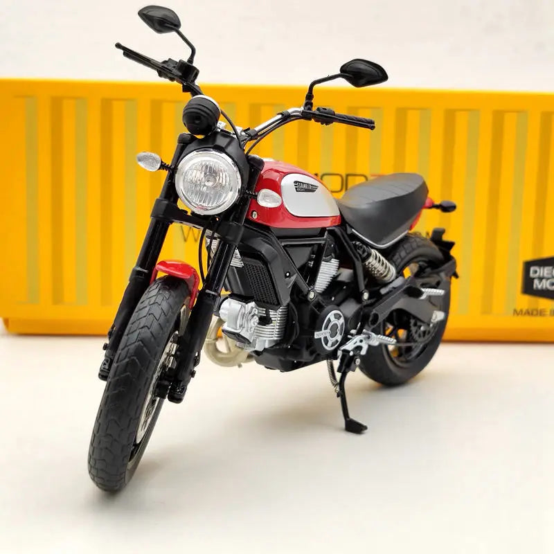 TSM 1:12 Diecast Models for D~Cati Scrambler Icon 803CC 2015 Rosso TSMMC004 Red Motorcycle Collection Toys Gift