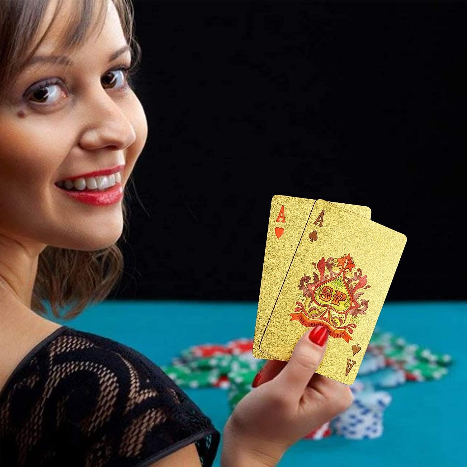 Gold Waterproof Playing Cards - Poker Deck for Parties and Games