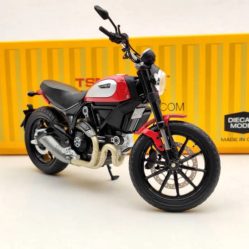 TSM 1:12 Diecast Models for D~Cati Scrambler Icon 803CC 2015 Rosso TSMMC004 Red Motorcycle Collection Toys Gift
