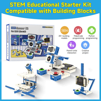 21 in 1 Microbit V2 Robotics Kit DIY Electronic Sensor Kit Programmable Toy for Kids Support Makecode Python Programming