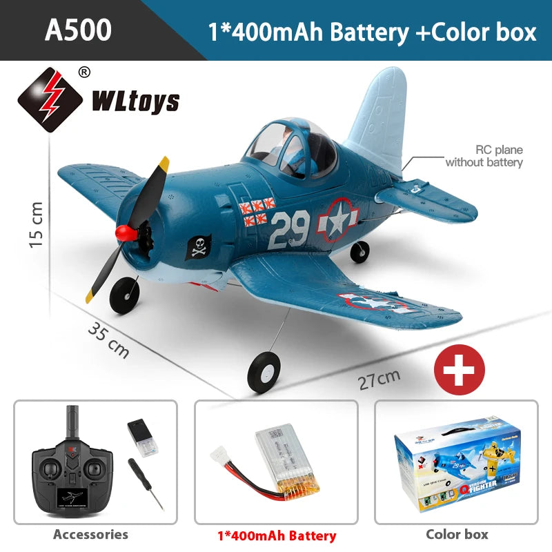 A500 2.4G RC Plane 4Channels Remote Control Flying Model Glider Airplane 1020 Brushed Motors EPP Foam Toys for Children