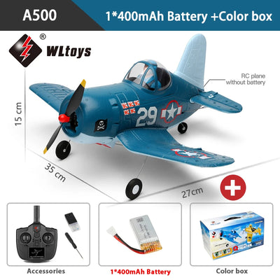 A500 2.4G RC Plane 4Channels Remote Control Flying Model Glider Airplane 1020 Brushed Motors EPP Foam Toys for Children
