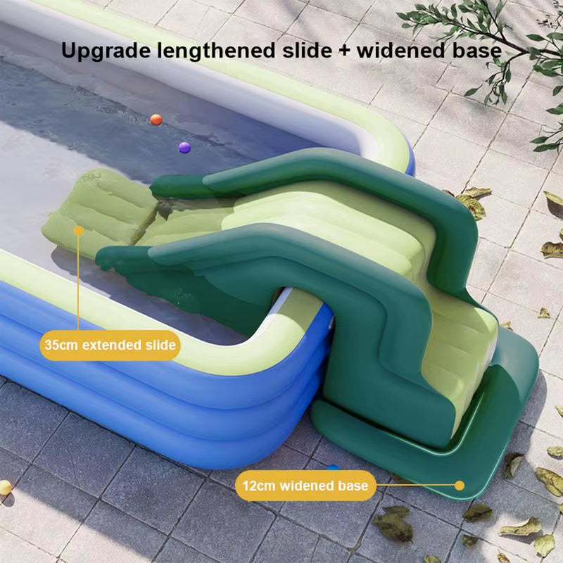 Inflatable Slide for above Ground Pools Anti-Tipping Slides for Outdoor Waterpark Fun Play Inflatable Sides Toys