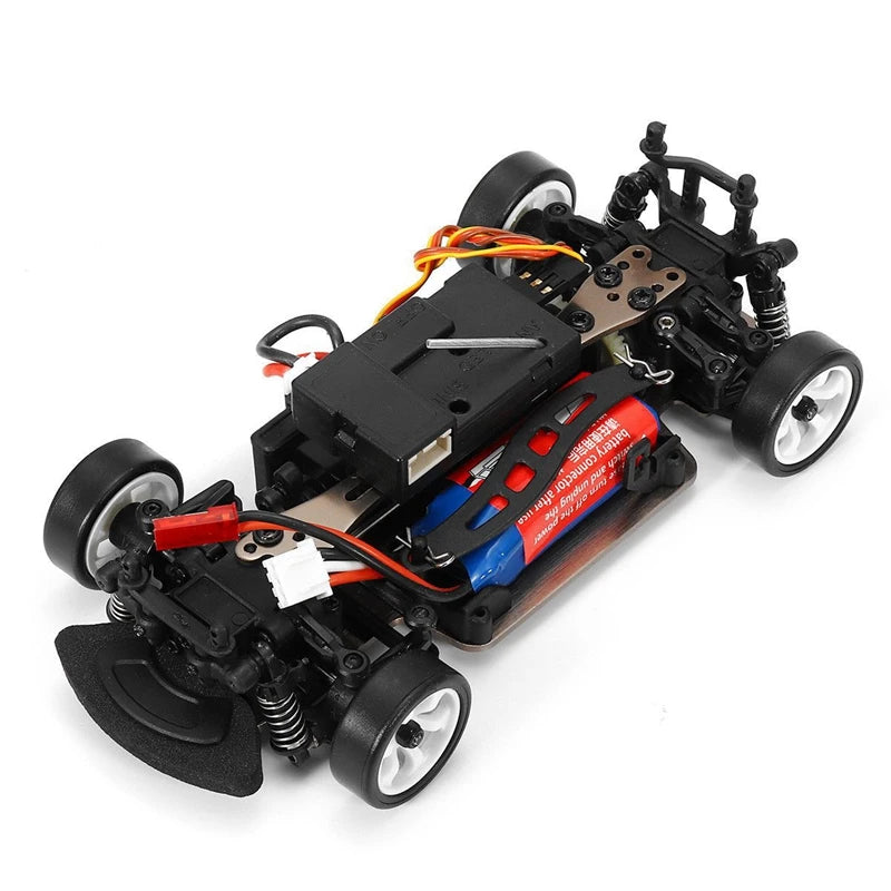 1/28 RC  K969 2.4G Remote Control AWD Offroad 30KM/H Drifting Racing Car with 110Mm Black Alloy Car Shell RTR Version