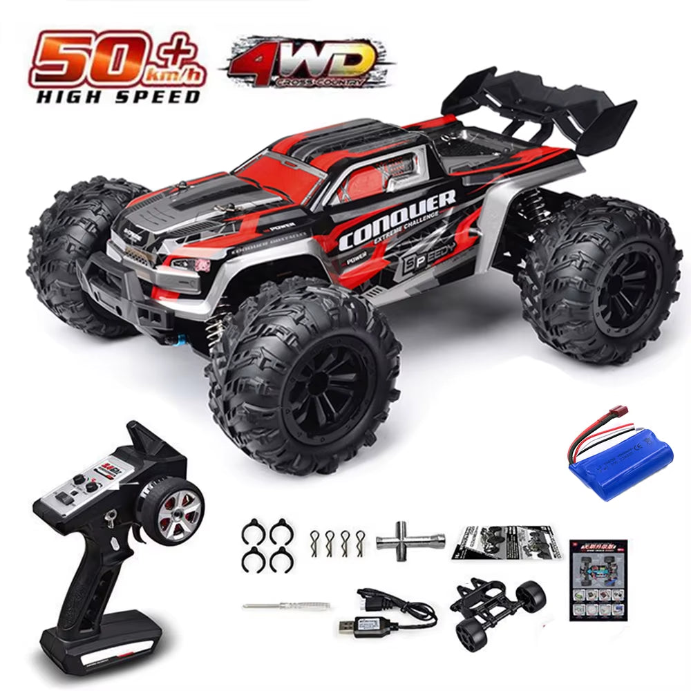 Rc Car off Road 4X4 High Speed 70KM/H Remote Control Car with LED Headlight Brushless 4WD 1/16 Monster Truck Toys for Boys Gift
