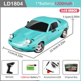 LD1804 RC Drift Car 1/18 Mazda Mx5 2.4G 2WD ESP Gyroscope LED Lights Full Scale Controlled Model Children Car Toys Gifts