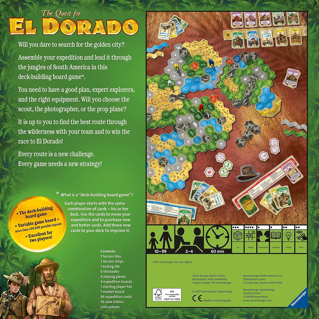 Ravensburger the Quest for El Dorado: Golden Temples Adventure Family Game - Engaging Brain Teaser | Ideal for Ages 10 & up | High Replay Value | Game of the Year 2017 Finalist