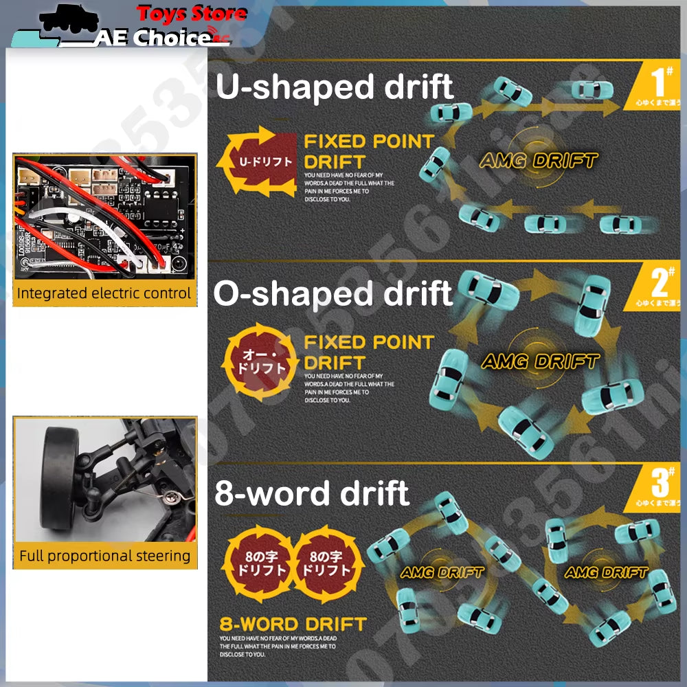 LD1804 RC Drift Car 1/18 Mazda Mx5 2.4G 2WD ESP Gyroscope LED Lights Full Scale Controlled Model Children Car Toys Gifts