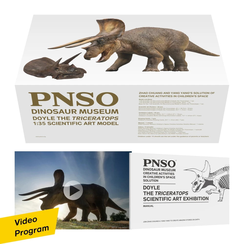 Dinosaur Museums Series:New Doyle the Triceratops 1:35 Scientific Art Model