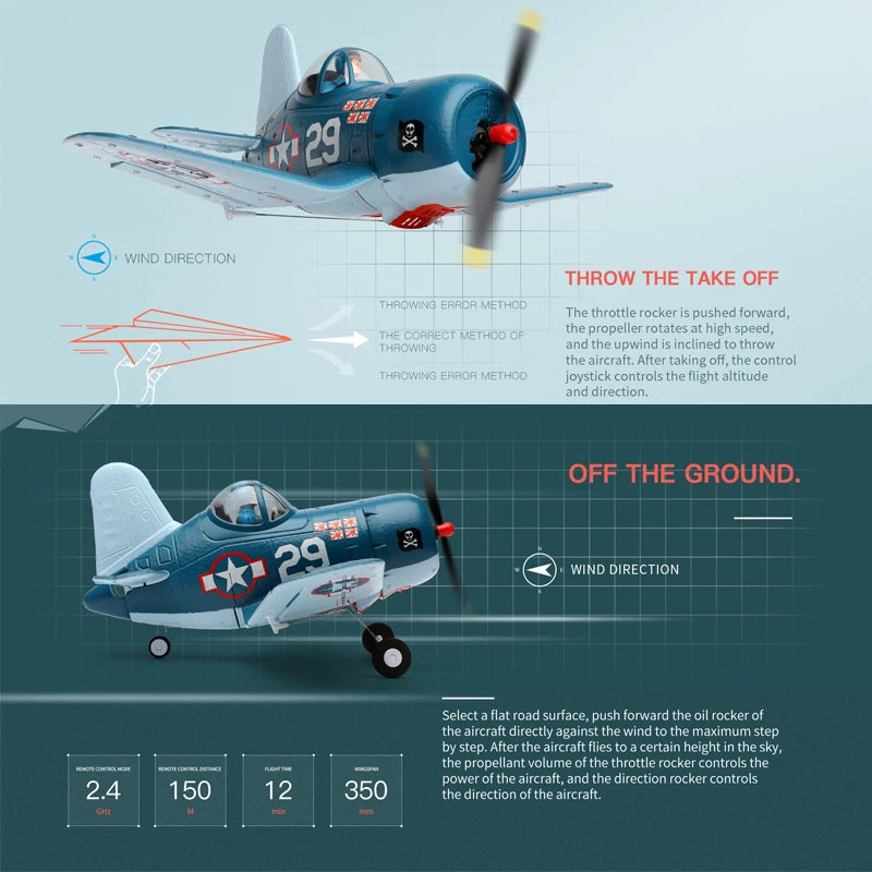 A500 2.4G RC Plane 4Channels Remote Control Flying Model Glider Airplane 1020 Brushed Motors EPP Foam Toys for Children