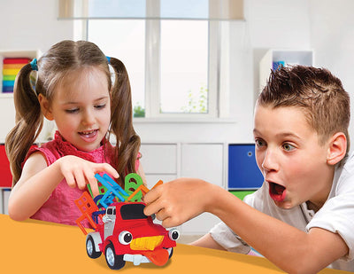 Pick up Pete Chair Stacking Game, Motorized Truck Balance Games with Colorful Chairs, Interactive Board Games, Gifts for Kids Ages 4 & Up