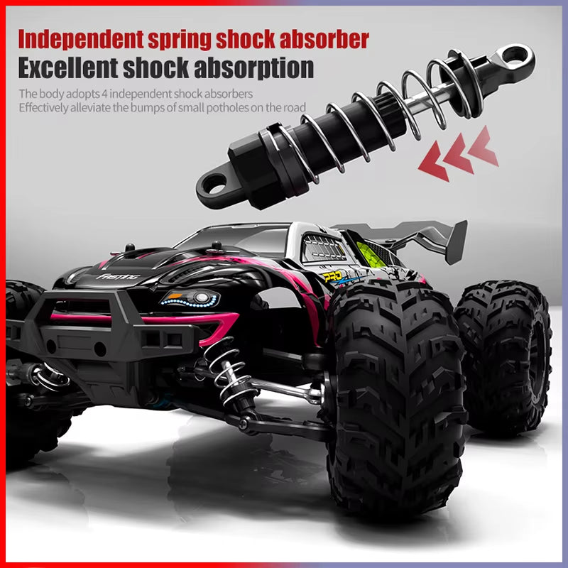 Rc Car off Road 4X4 High Speed 75KM/H Remote Control Car with LED Headlight Brushless 4WD 1/16 Monster Truck Toys for Boys Gift