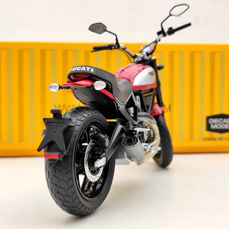 TSM 1:12 Diecast Models for D~Cati Scrambler Icon 803CC 2015 Rosso TSMMC004 Red Motorcycle Collection Toys Gift